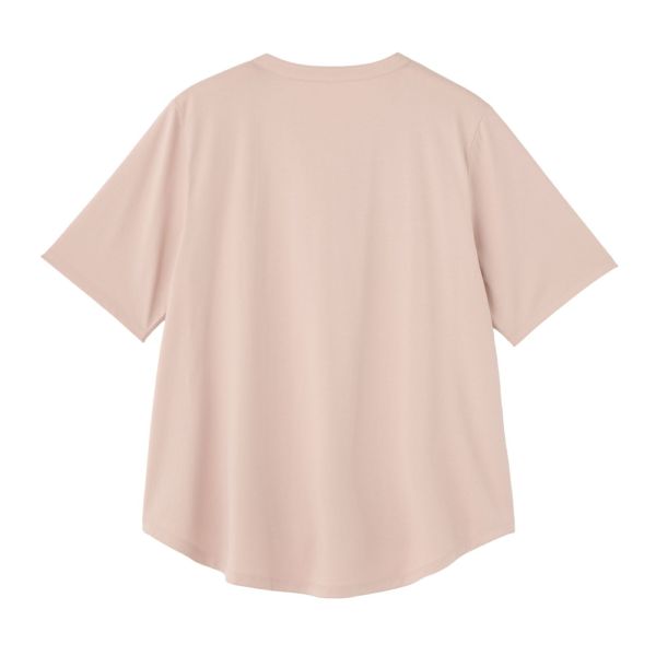 シルキーコットン　スキッパー襟Tシャツ