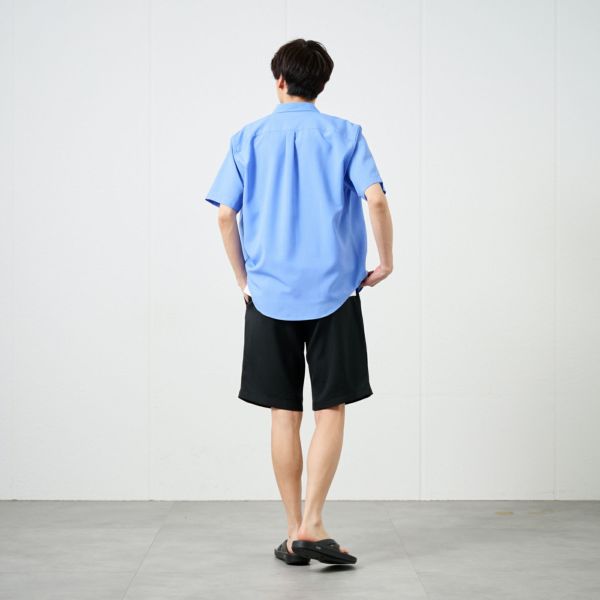 リネンライク　タックショートパンツ