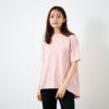 シルキーコットン　モックネックフレンチ袖Tシャツ