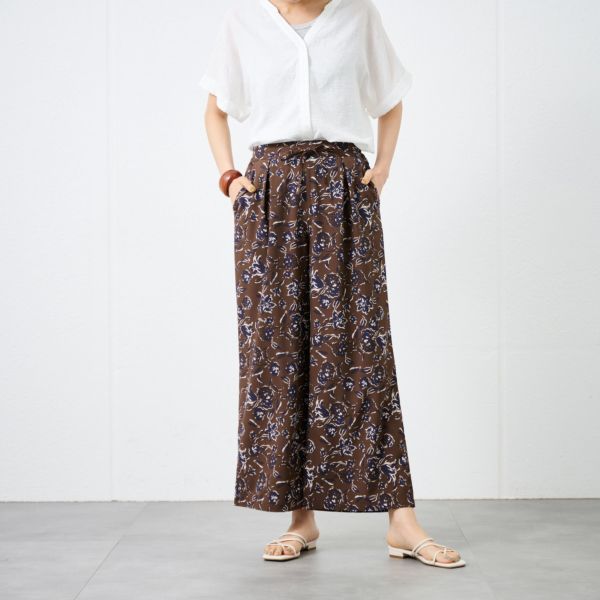 さらさらワイドパンツ