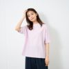 綿１００モックネックラグランＴシャツ