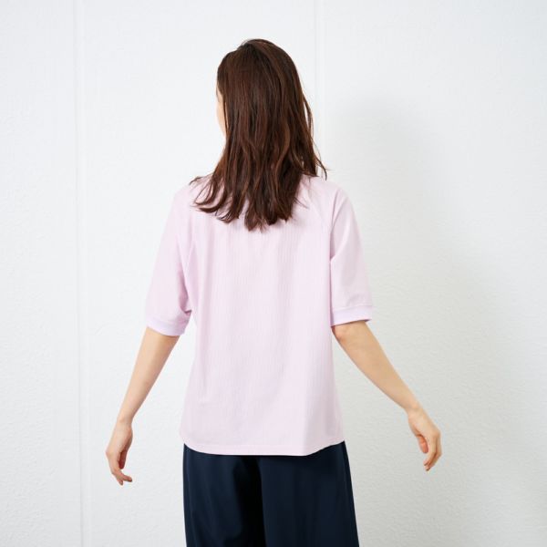 綿１００モックネックラグランＴシャツ
