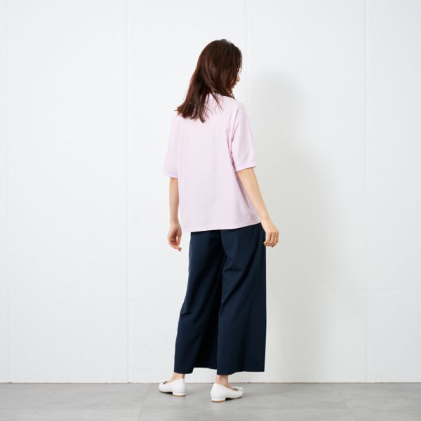 綿１００モックネックラグランＴシャツ