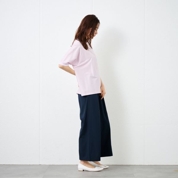綿１００モックネックラグランＴシャツ