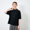 綿１００モックネックラグランＴシャツ