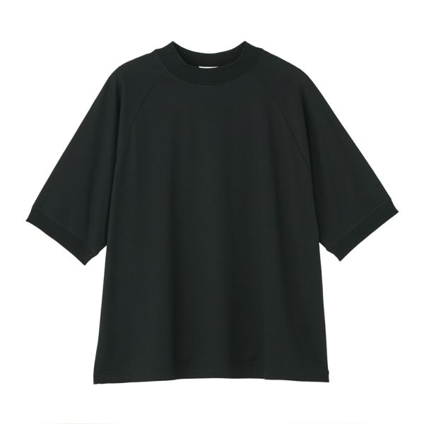 綿１００モックネックラグランＴシャツ