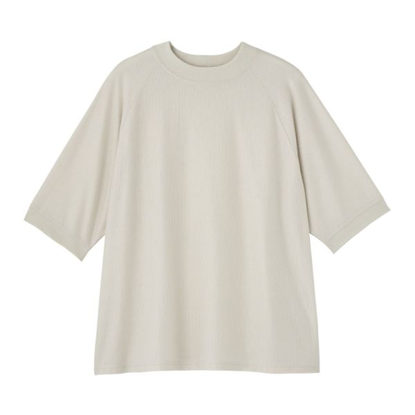 綿１００モックネックラグランＴシャツ