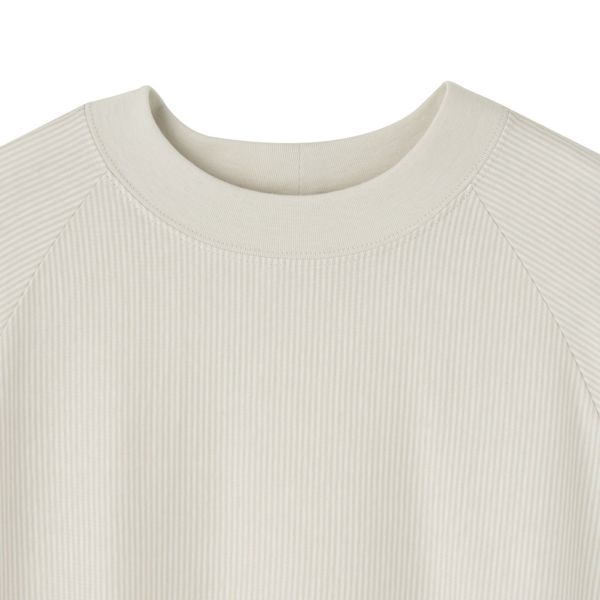 綿１００モックネックラグランＴシャツ