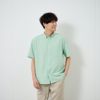【てまラク】さらさら無地ボタンダウン半袖シャツ