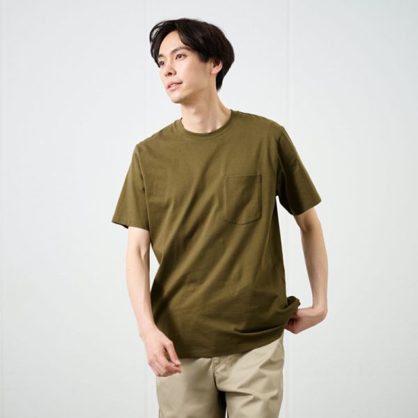 オーガニックコットン無地クルーネック半袖Ｔシャツ
