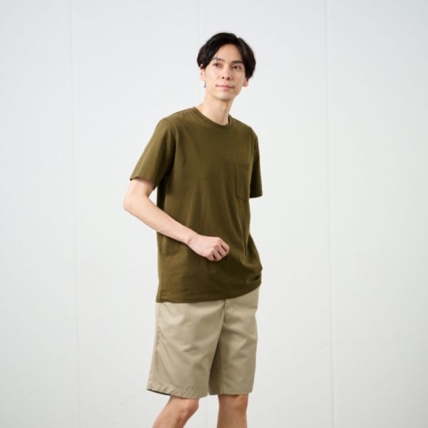 オーガニックコットン無地クルーネック半袖Ｔシャツ