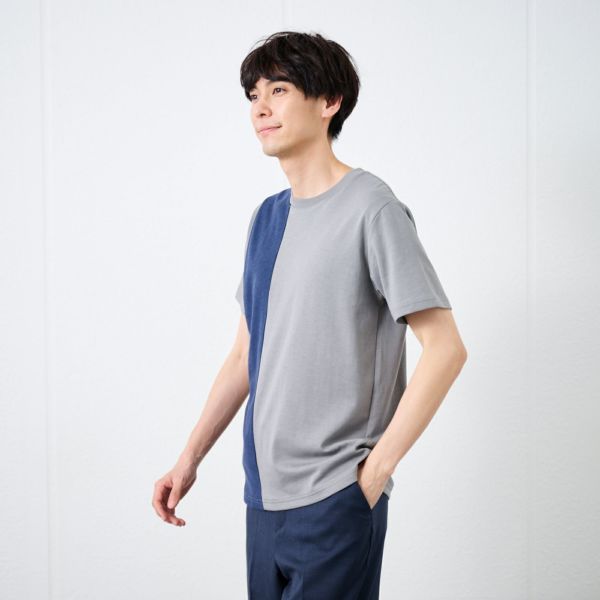 【ピースフィットクール】遮熱切替クルーネック半袖Tシャツ