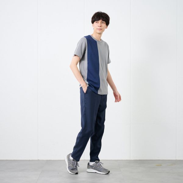 【ピースフィットクール】遮熱切替クルーネック半袖Tシャツ