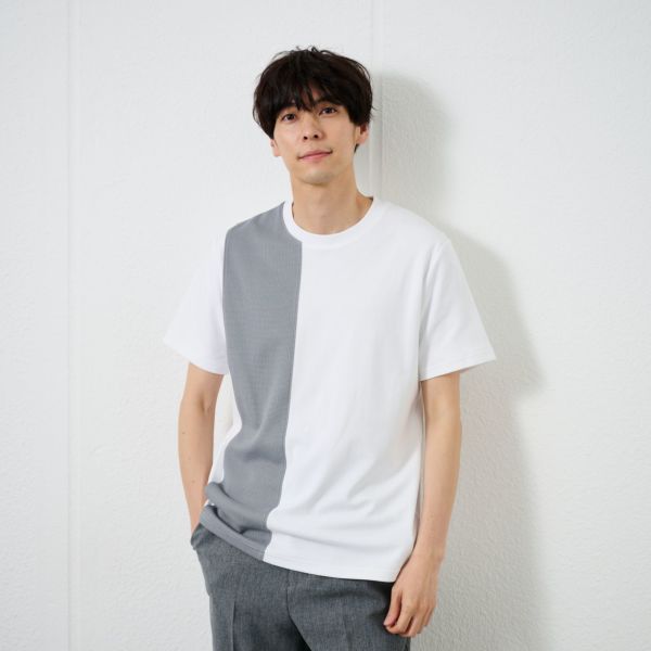 【ピースフィットクール】遮熱切替クルーネック半袖Tシャツ