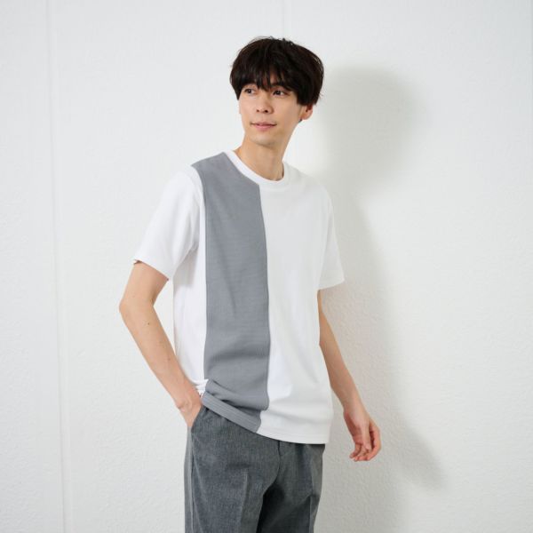 【ピースフィットクール】遮熱切替クルーネック半袖Tシャツ