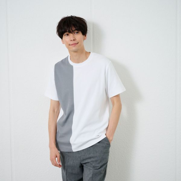 【ピースフィットクール】遮熱切替クルーネック半袖Tシャツ