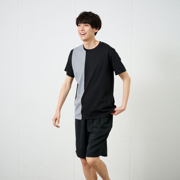 【ピースフィットクール】遮熱切替クルーネック半袖Tシャツ