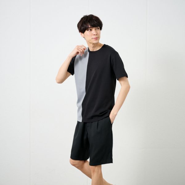 【ピースフィットクール】遮熱切替クルーネック半袖Tシャツ
