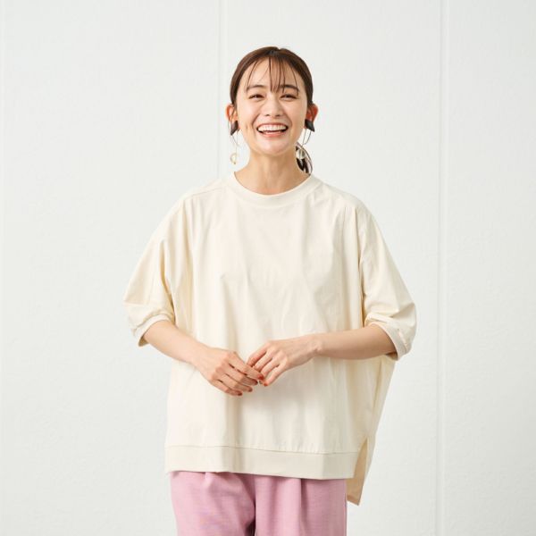 ドライ天竺切り替えドルマンＴシャツ