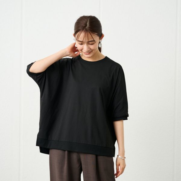 ドライ天竺切り替えドルマンＴシャツ