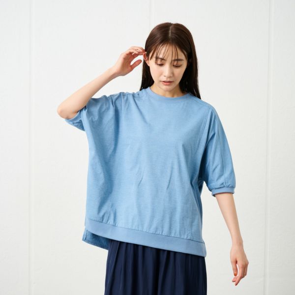 ドライ天竺切り替えドルマンＴシャツ