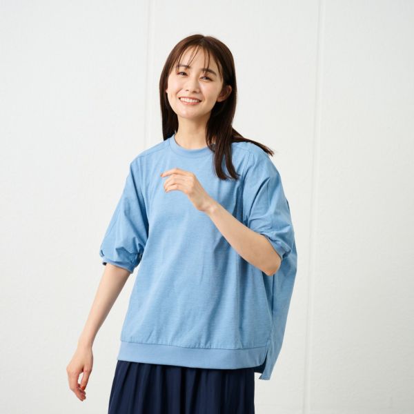 ドライ天竺切り替えドルマンＴシャツ