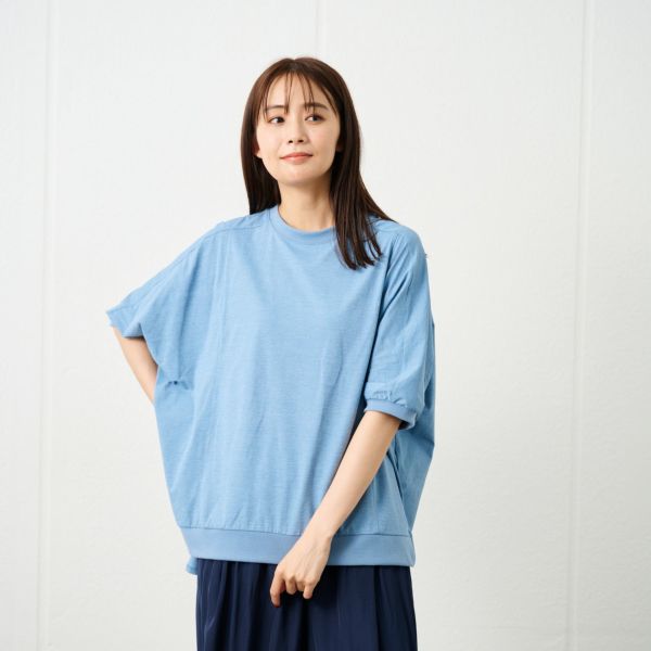 ドライ天竺切り替えドルマンＴシャツ