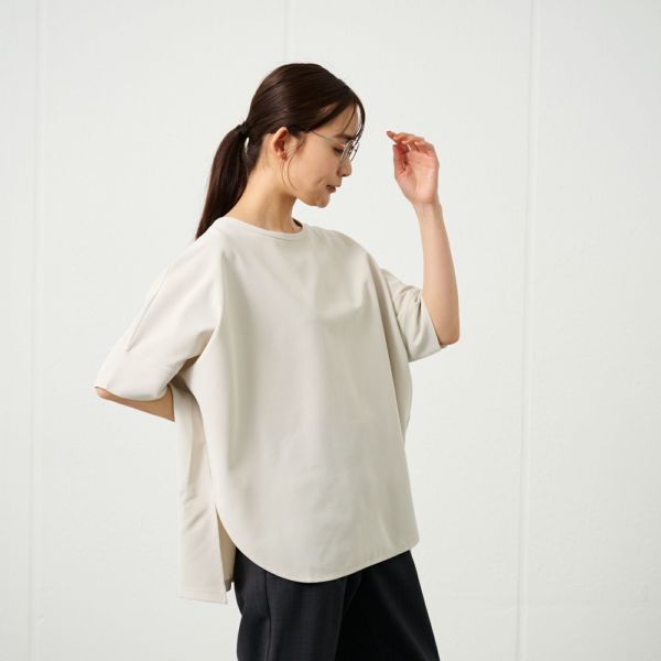 ワッフルリブスリーブスクエアＴシャツ