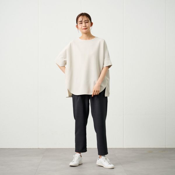 ワッフルリブスリーブスクエアＴシャツ
