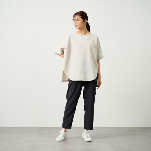 ワッフルリブスリーブスクエアＴシャツ