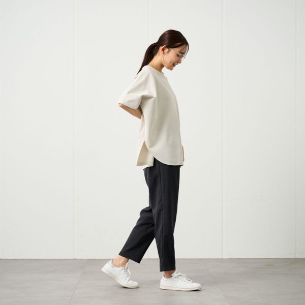 ワッフルリブスリーブスクエアＴシャツ