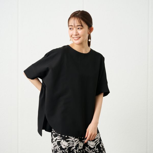 ワッフルリブスリーブスクエアＴシャツ