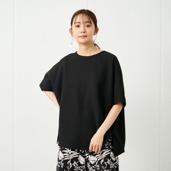 ワッフルリブスリーブスクエアＴシャツ