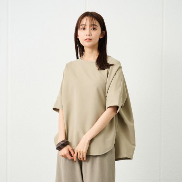 ワッフルリブスリーブスクエアＴシャツ