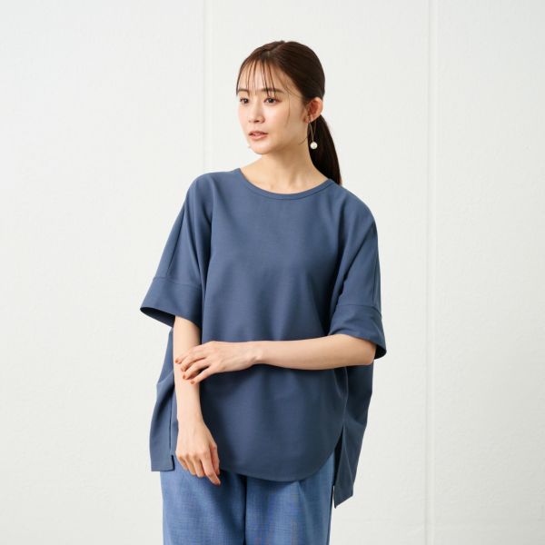 ワッフルリブスリーブスクエアＴシャツ