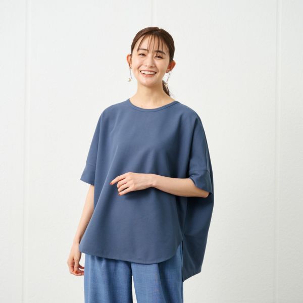 ワッフルリブスリーブスクエアＴシャツ