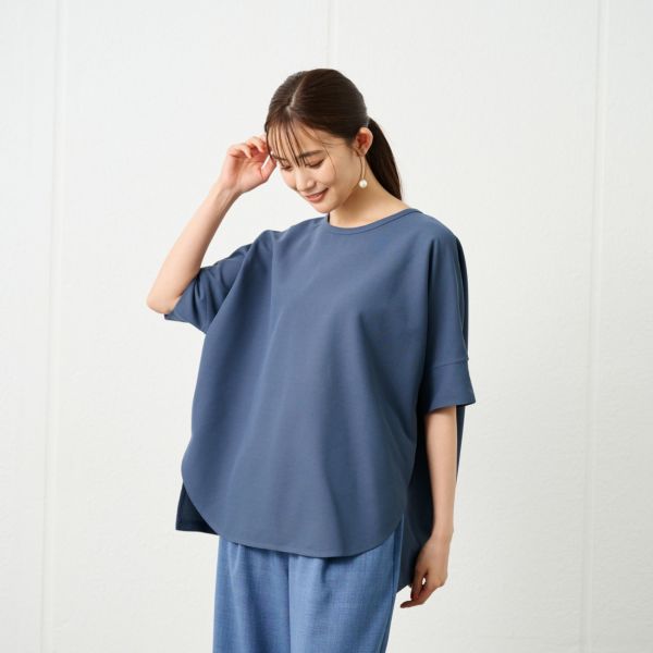 ワッフルリブスリーブスクエアＴシャツ