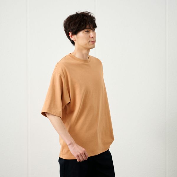 【ピースフィットクール】　スムース無地五分袖Ｔシャツ