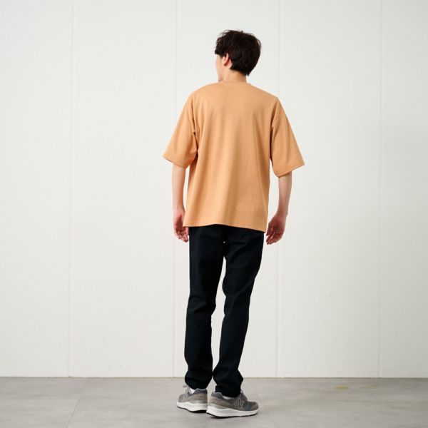 【ピースフィットクール】　スムース無地五分袖Ｔシャツ