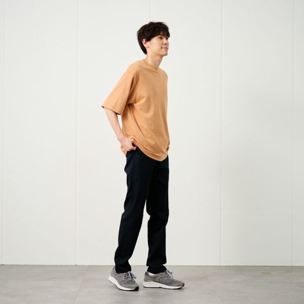 【ピースフィットクール】　スムース無地五分袖Ｔシャツ