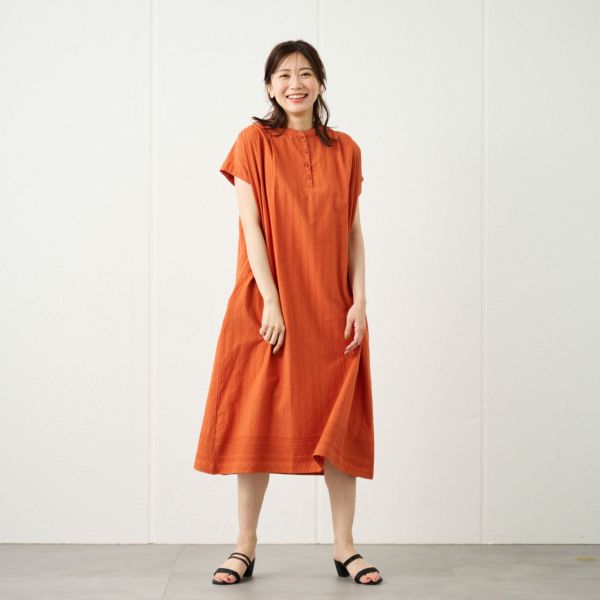 刺繍レースＡラインワンピース