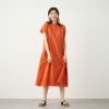 刺繍レースＡラインワンピース