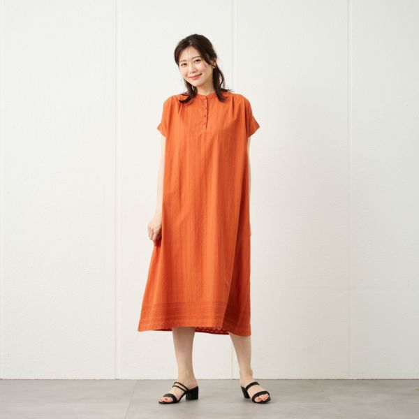 刺繍レースＡラインワンピース
