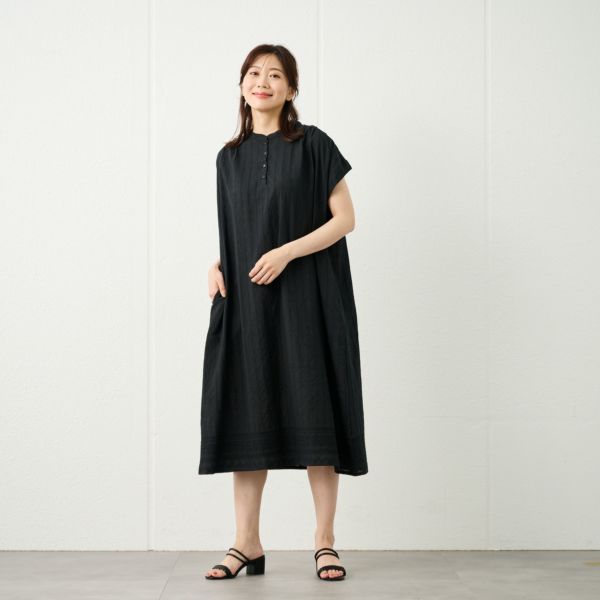 刺繍レースＡラインワンピース