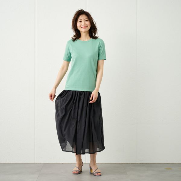 レディス　コットン１００クルーネック半袖Tシャツ