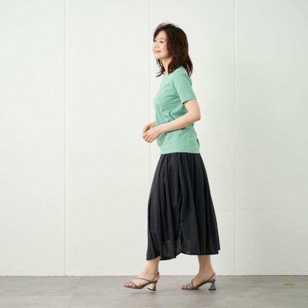 レディス　コットン１００クルーネック半袖Tシャツ