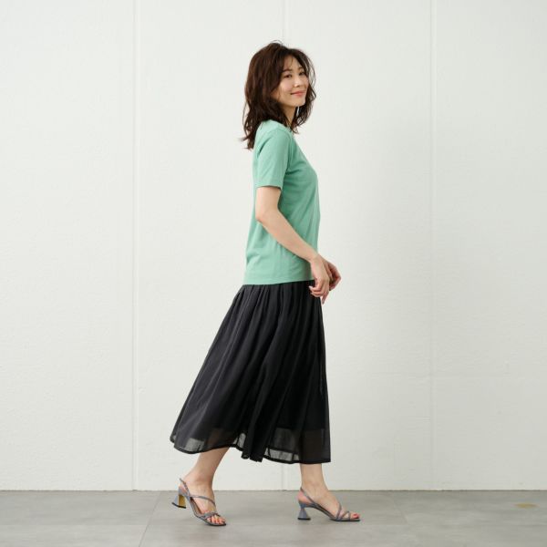 レディス　コットン１００クルーネック半袖Tシャツ