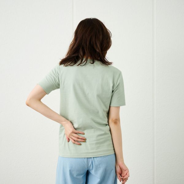レディス　コットン１００クルーネック半袖Tシャツ