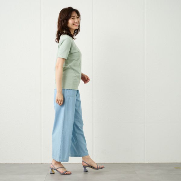 レディス　コットン１００クルーネック半袖Tシャツ