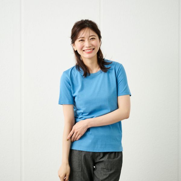 レディス　コットン１００クルーネック半袖Tシャツ